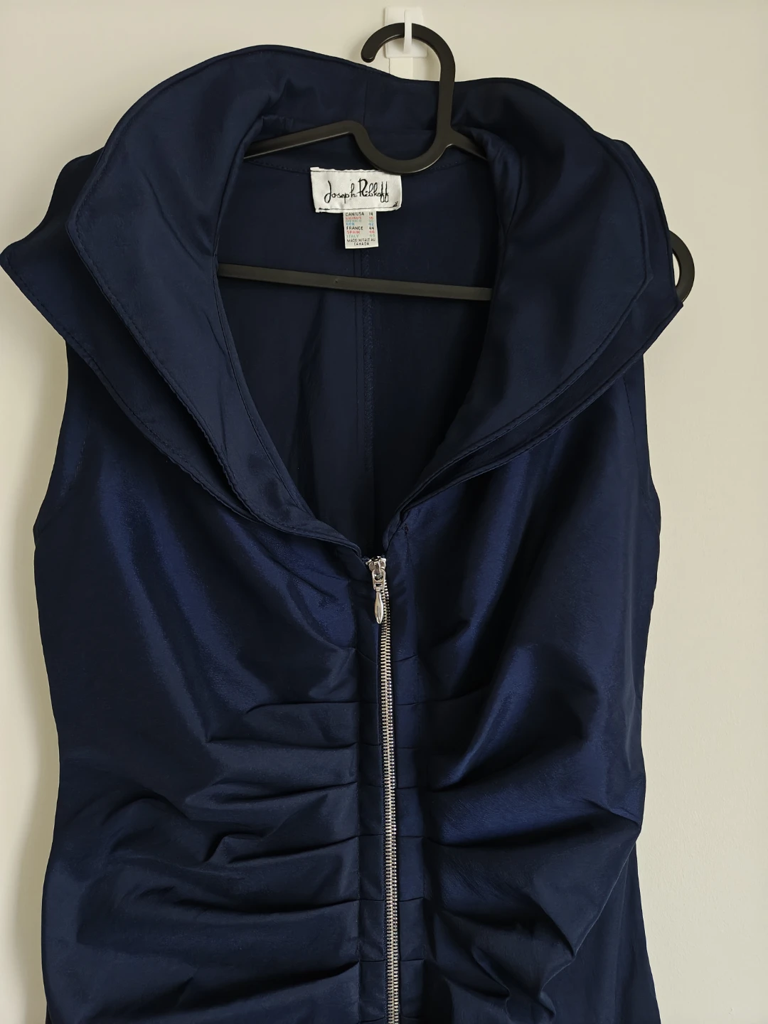 Joseph Ribkoff Navy Zip-Front Dress Size 14 - photo 3