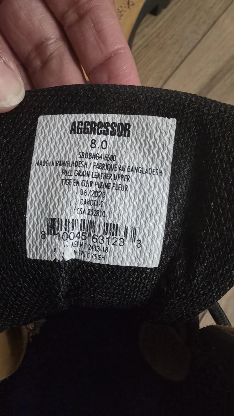 Aggressor Safety Work Boots Size 8 - photo 4