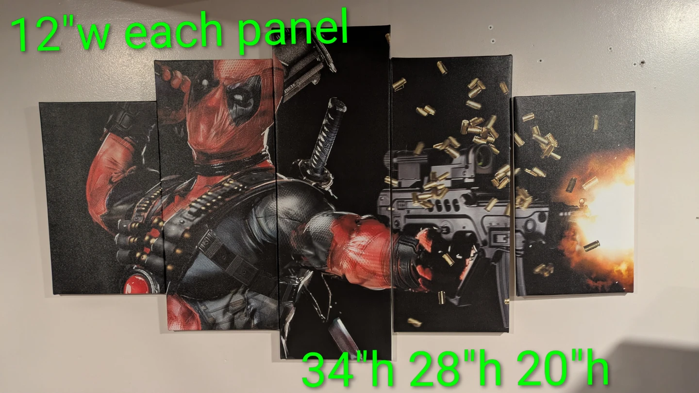 5-Piece Deadpool Canvas Wall Art Set - photo 2