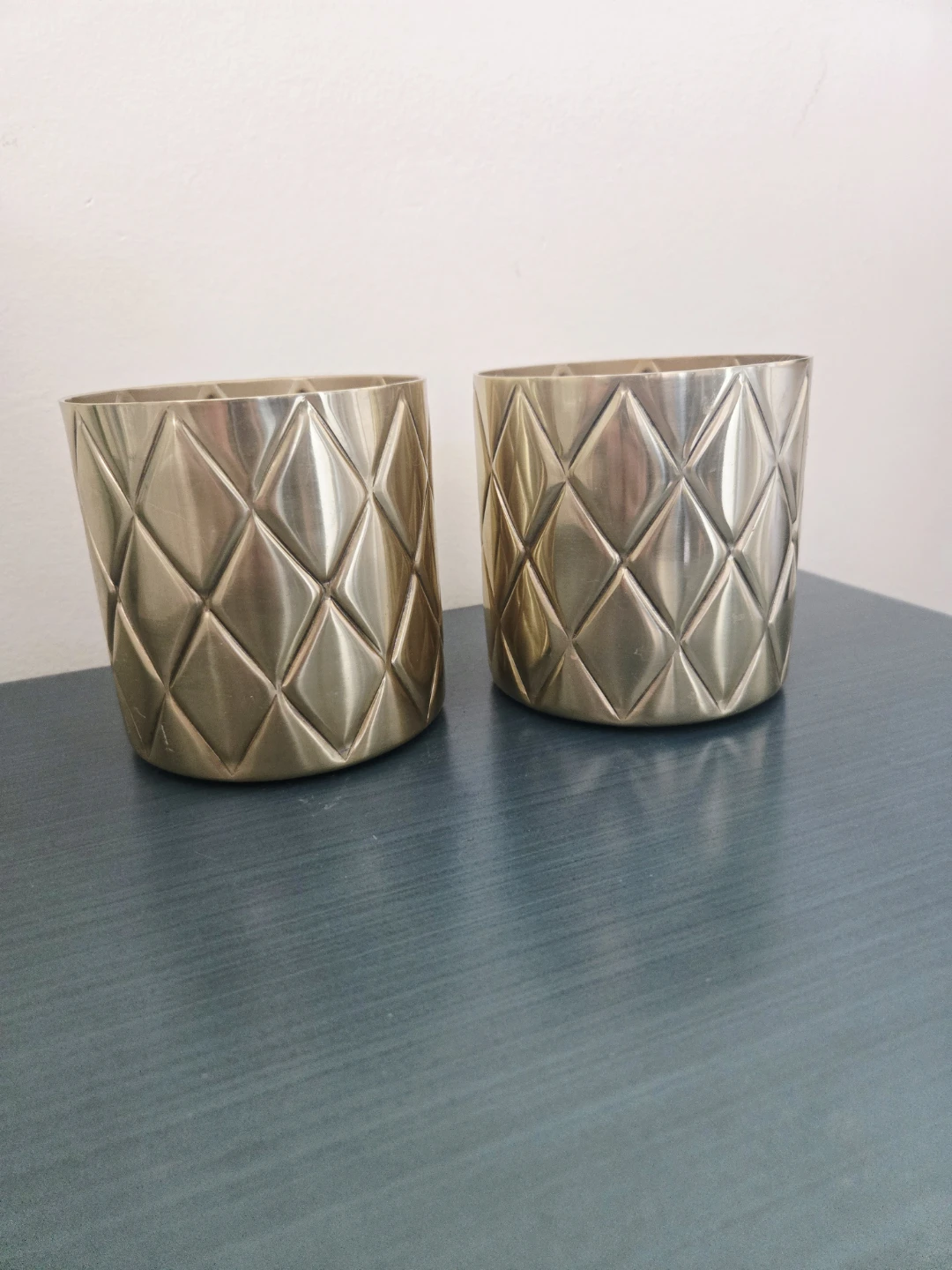 IKEA Gold Plant Pots x 2