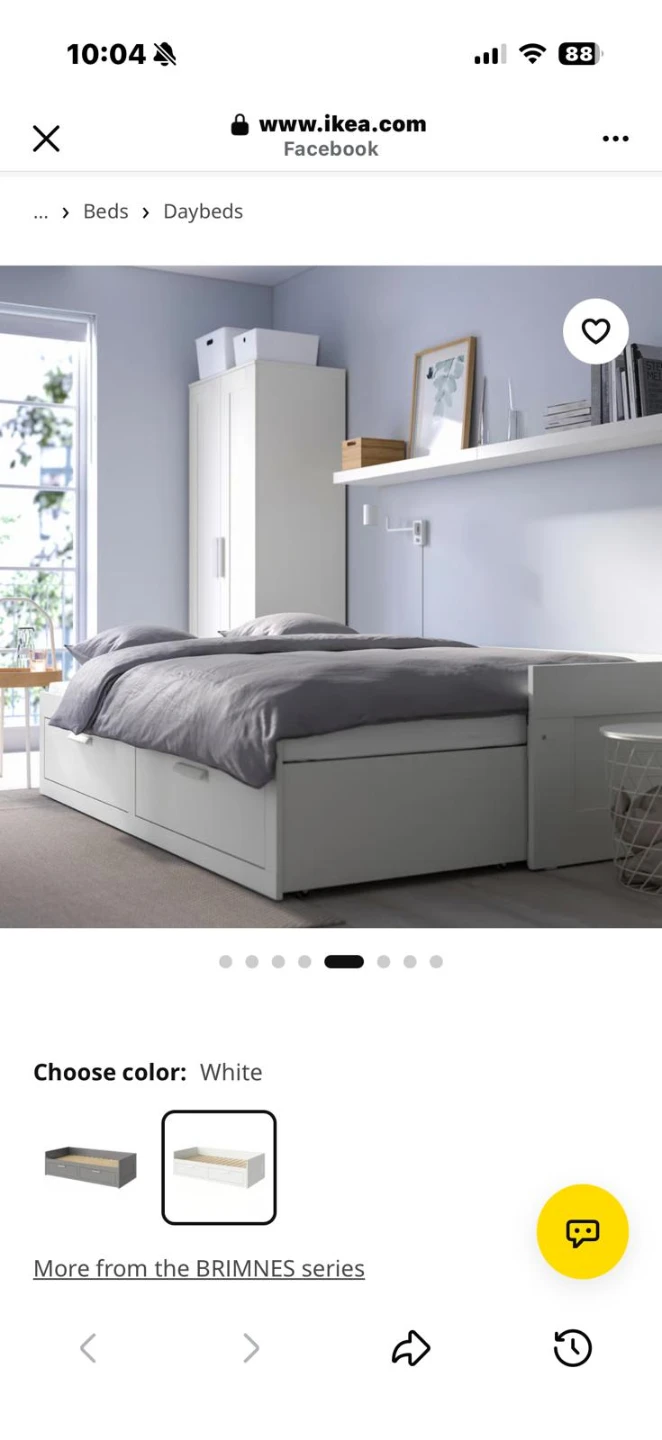 IKEA Brimnes Daybed Frame with 2 Drawers - photo 2