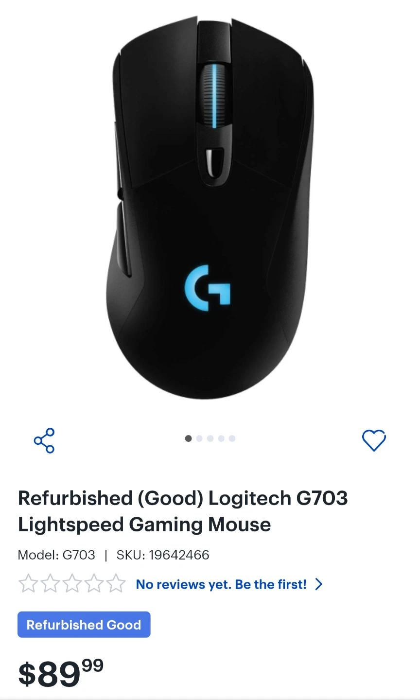 Logitech G703 Lightspeed Wireless Gaming Mouse - photo 3