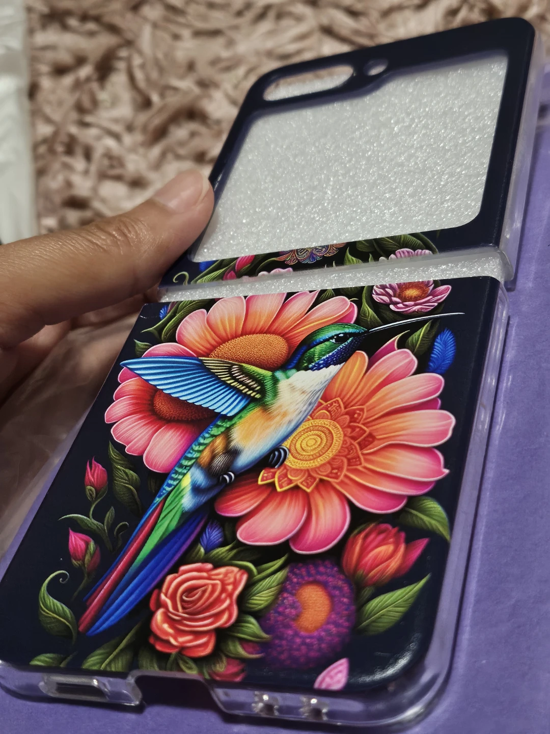 Samsung Galaxy Z Flip 5 Hummingbird & Floral Phone Case