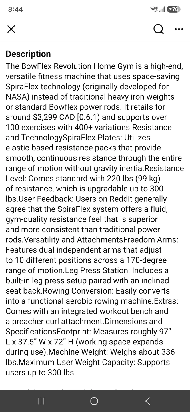 Bowflex Home Gym with Attachments - photo 4