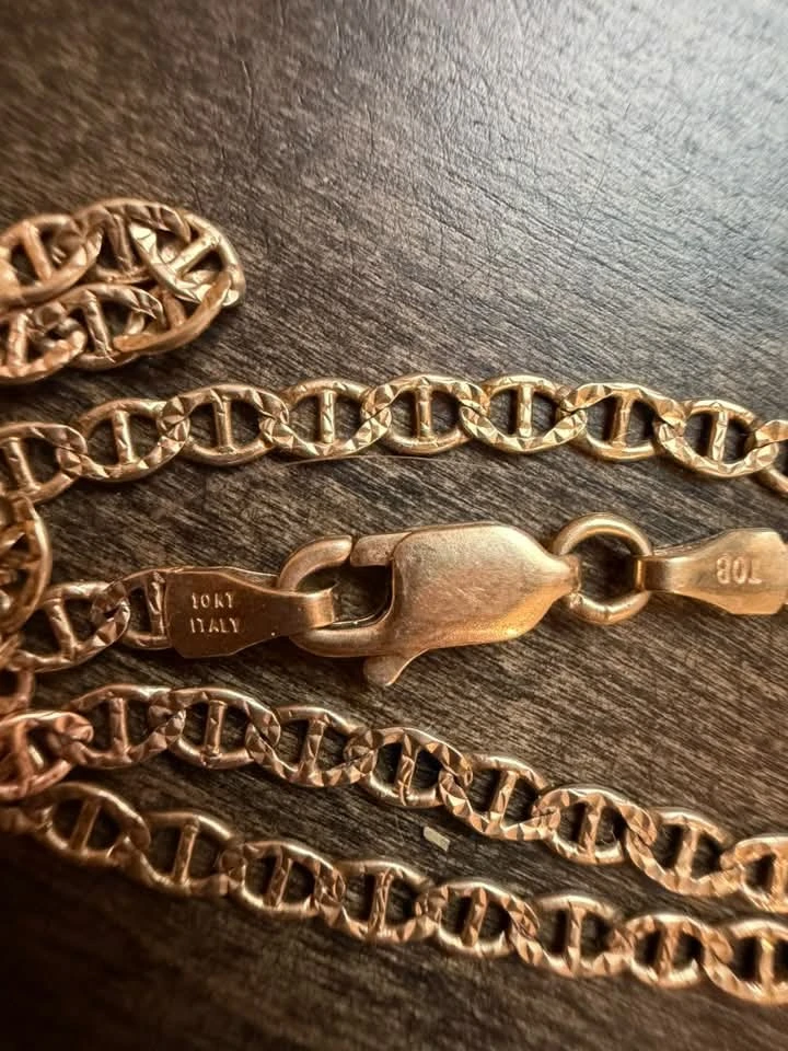 10k gold solid mariner chain - photo 3