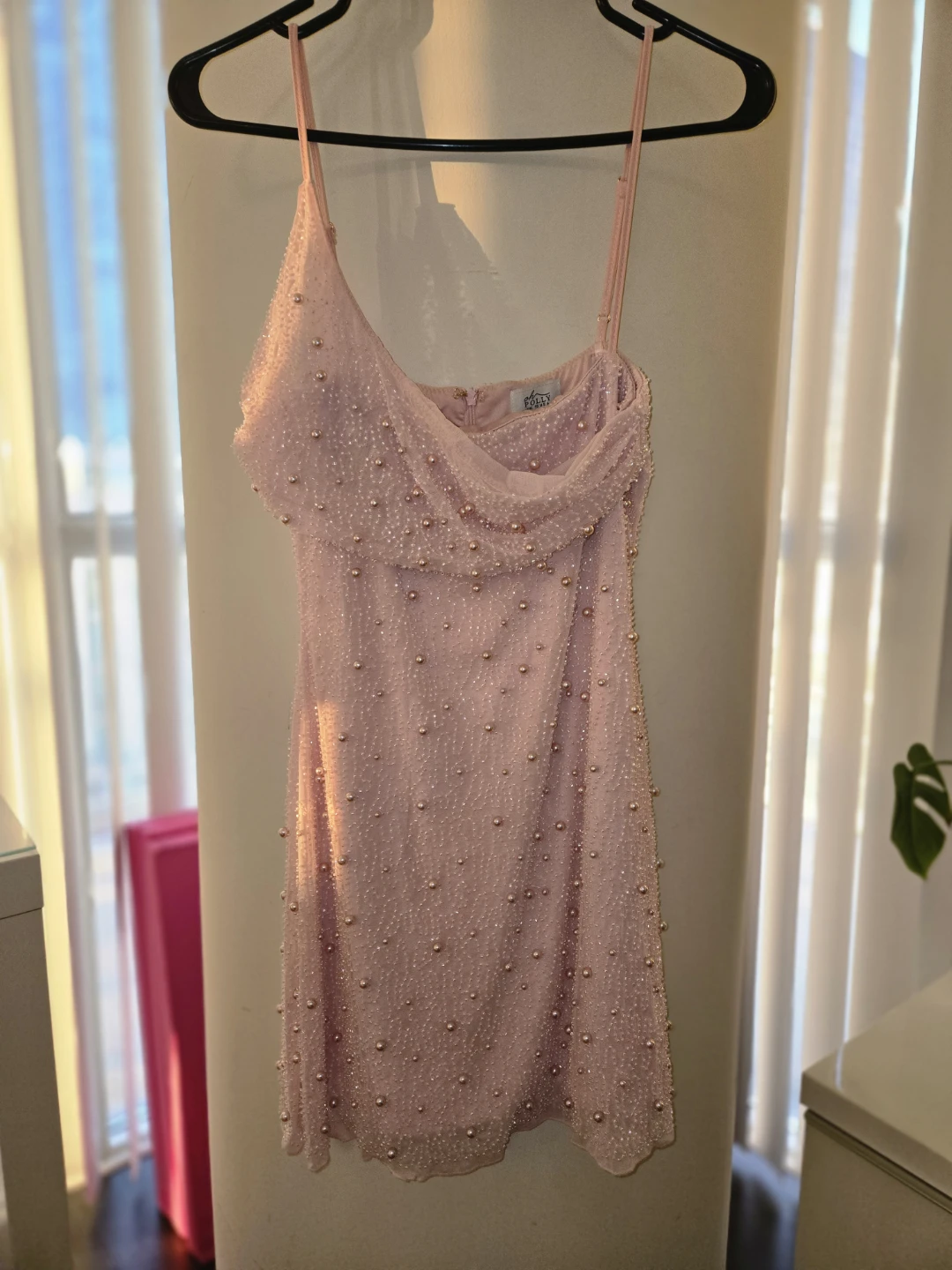 Oh Polly Pink Pearl Embellished Mini Dress - photo 4