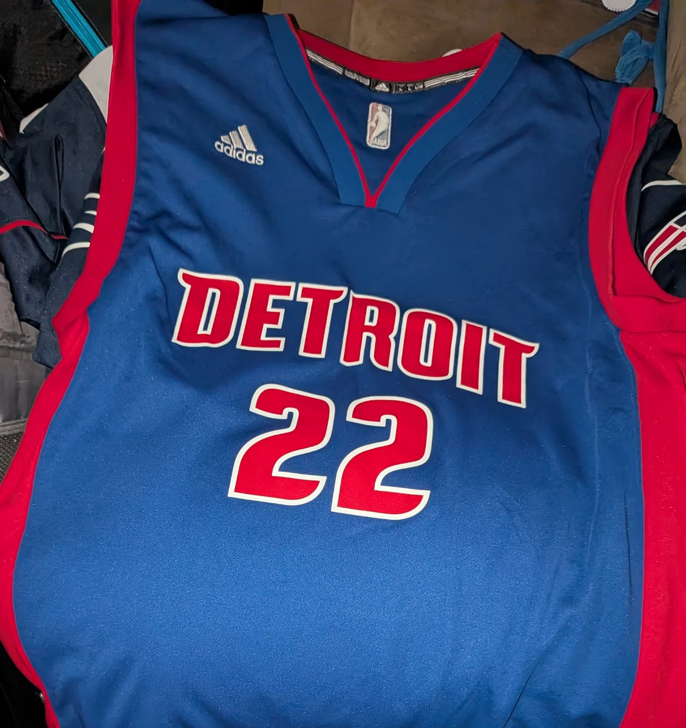Adidas Detroit Pistons Bradley #22 Basketball Jersey