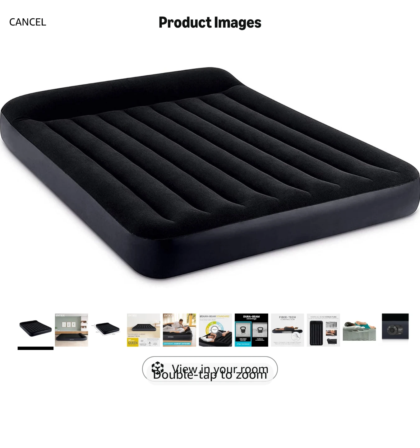 Intex Queen Pillow Rest Classic Air Mattress