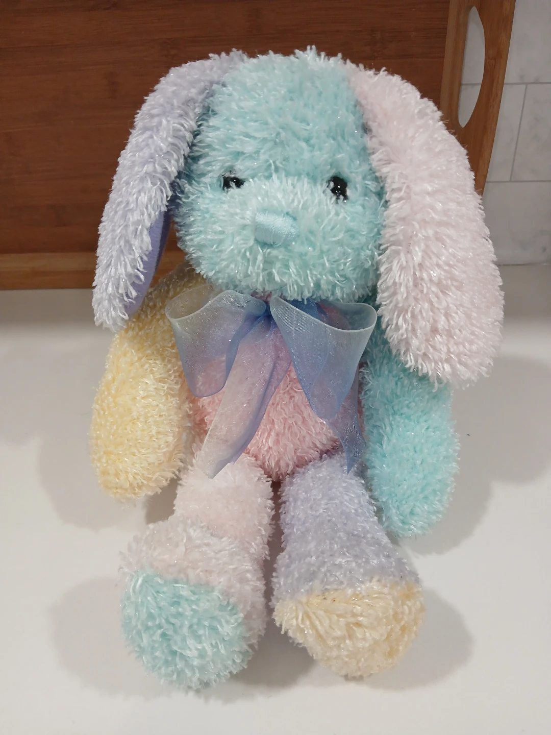 Pastel Multicolour Plush Bunny