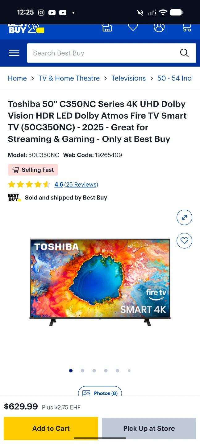 NEW Toshiba 50" C350NC 4K UHD Fire TV Smart TV