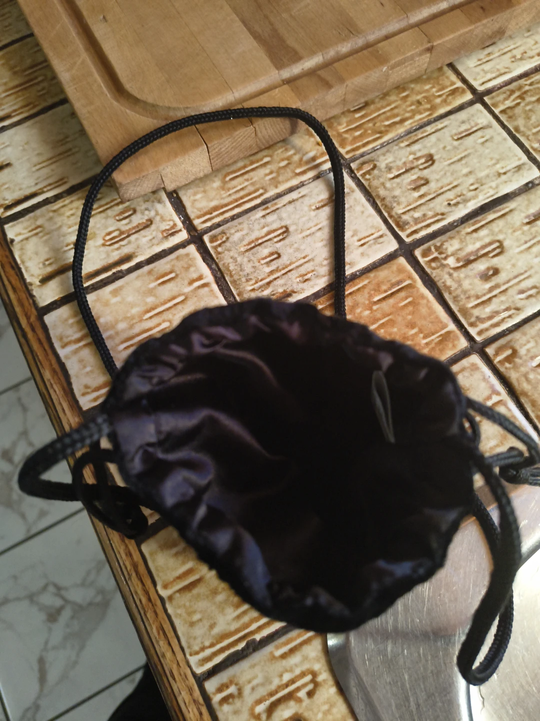 Black Velvet Drawstring Pouch - photo 3
