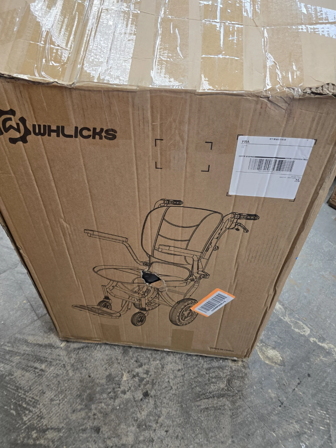 WHLICKS Lightweight Folding Wheelchair - Blue