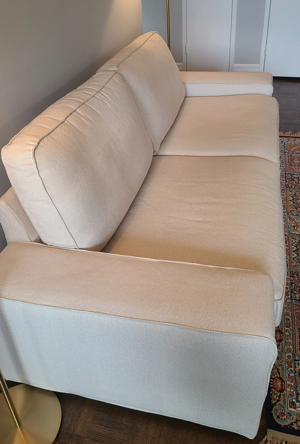 Beige Three-Seater Sofa - photo 2