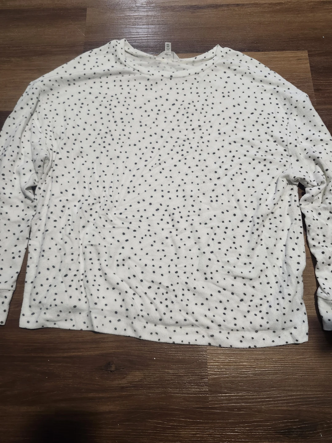 Rue21 White Polka Dot Long Sleeve Top XXL