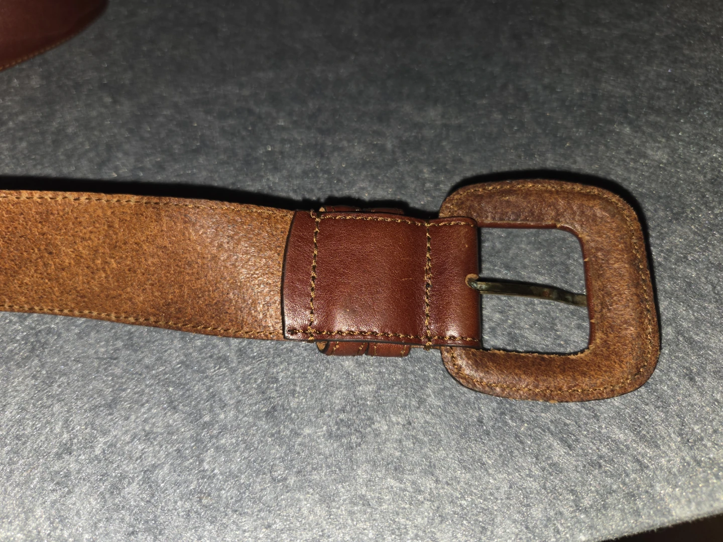 Zara Brown Leather Belt Size 80 - photo 5