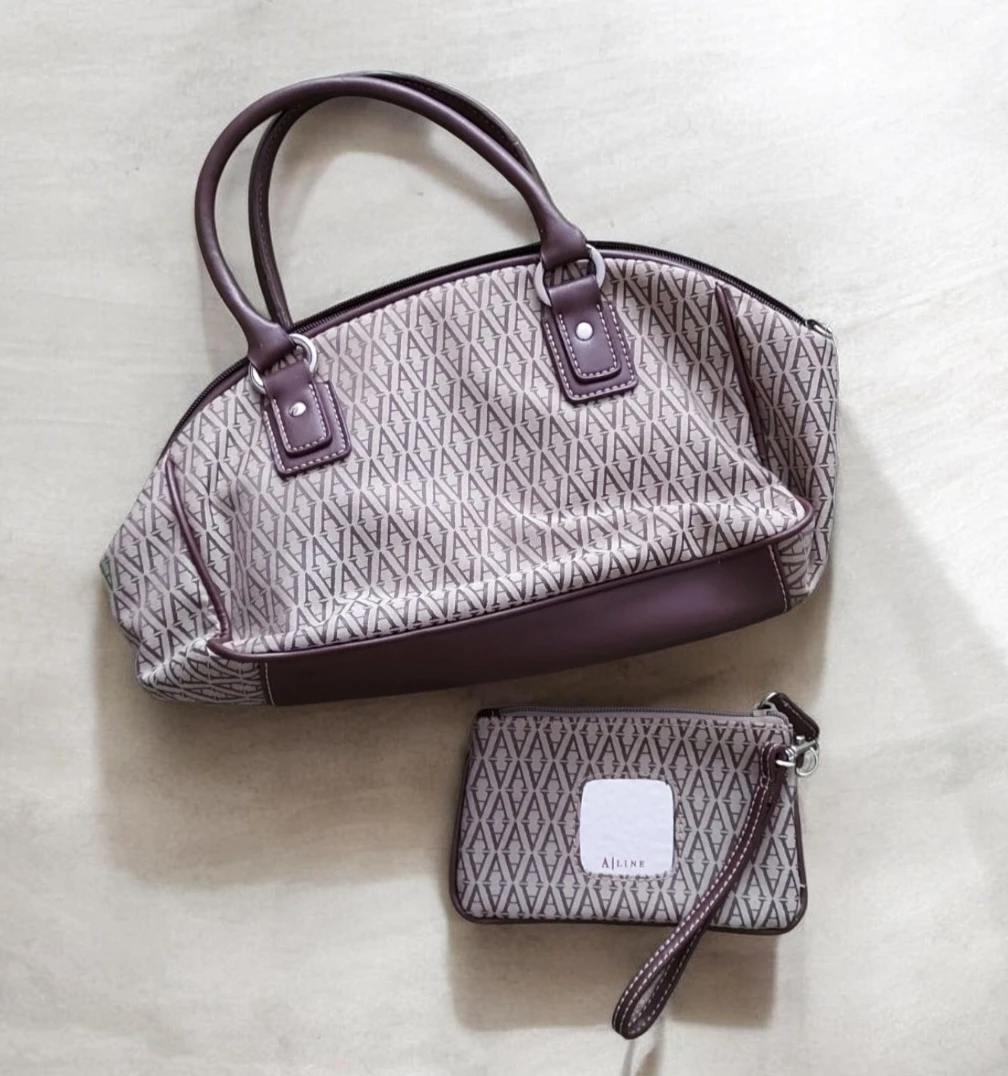 A|LINE Handbag and Matching Wristlet Set