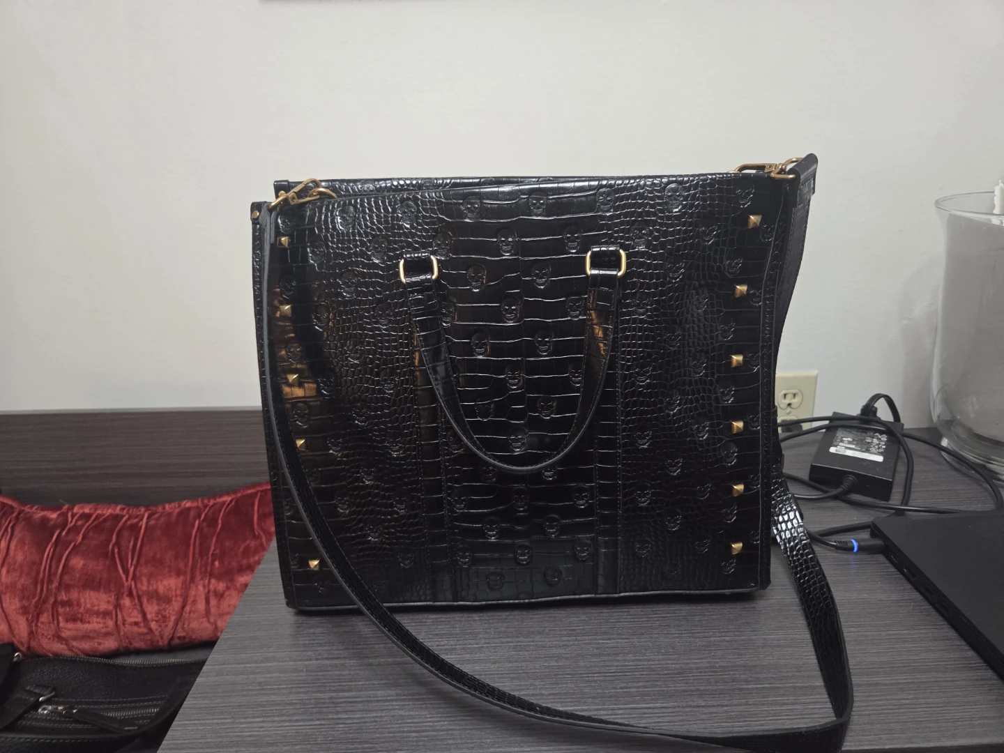 Betsey Johnson Black Skull Tote Bag - photo 3