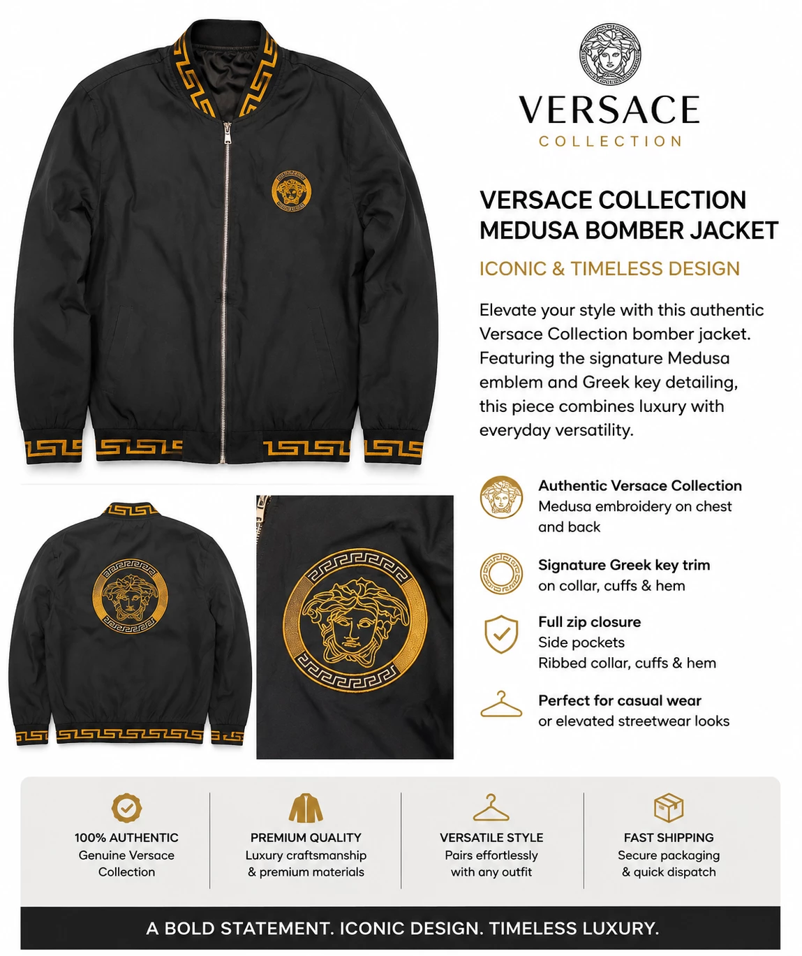 Versace Collection Medusa Bomber Jacket - photo 3