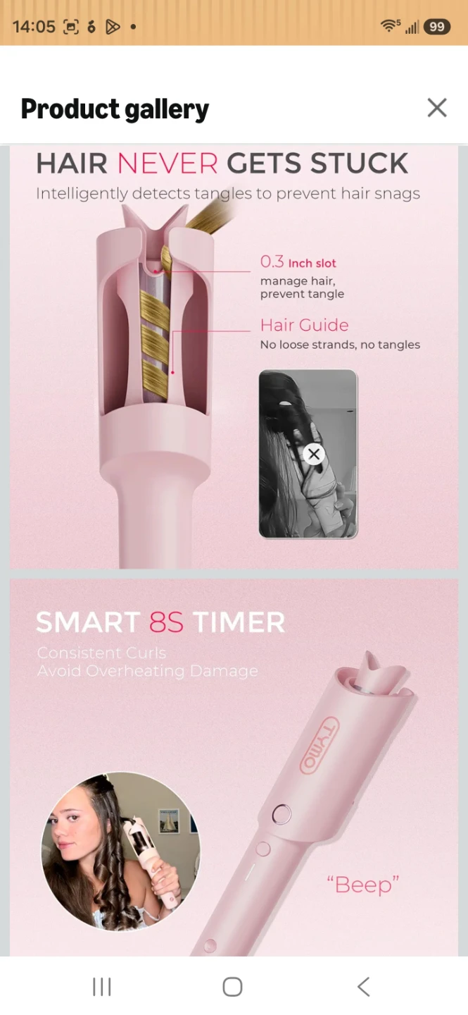 Tymo Pink Hair Curler - photo 4