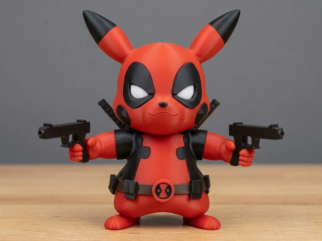 3D Printed Deadpool Pikachu Figure