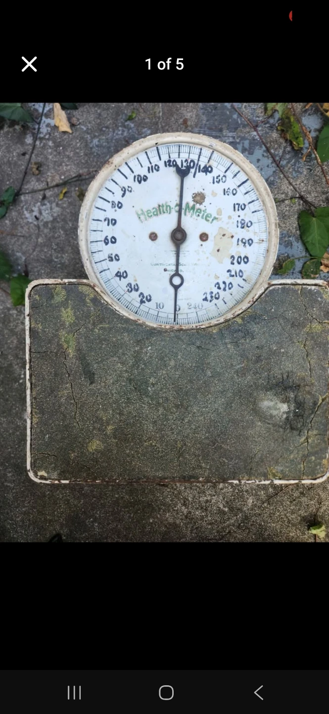 Vintage Health-o-Meter Scale Works Bathroom Scale 1928🏈