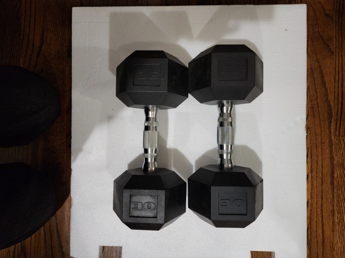 Pair of 30lb Hex Dumbbells