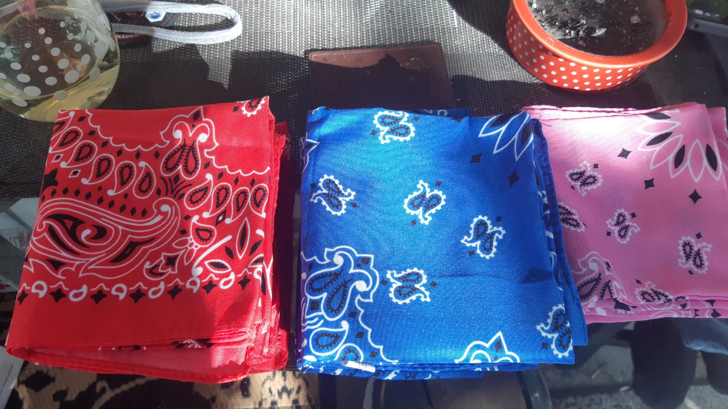 Bandanas - Red, Blue, Pink