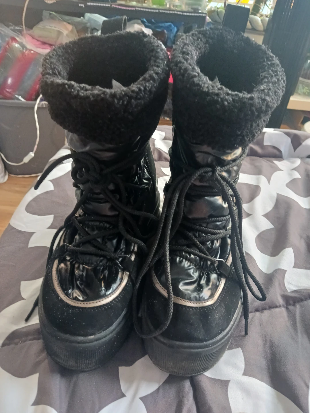 Black Platform Winter Boots