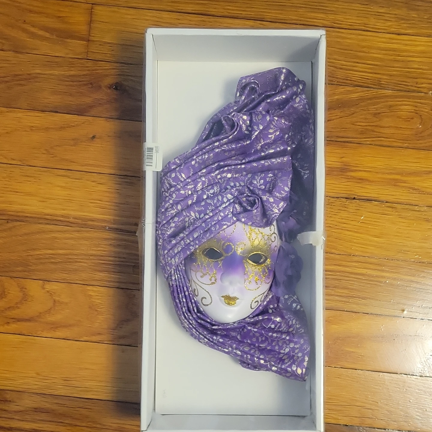 Decorative Purple and Gold Venetian Style Mask