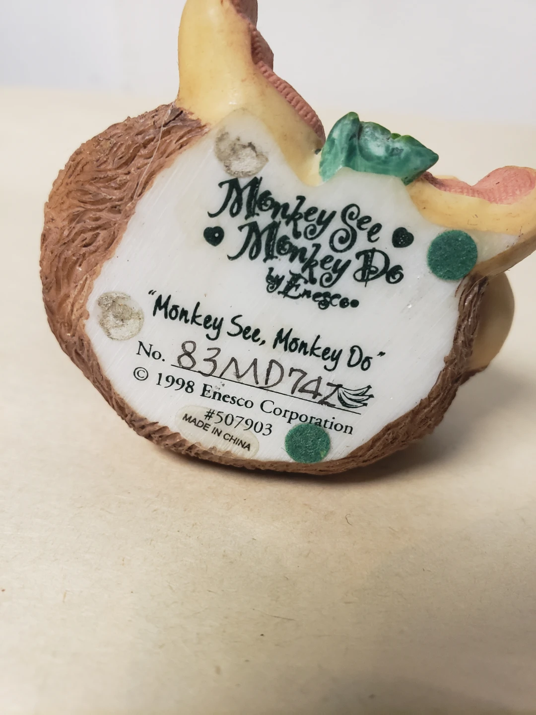 1998 Enesco Monkey See Monkey Do Figurine - photo 3