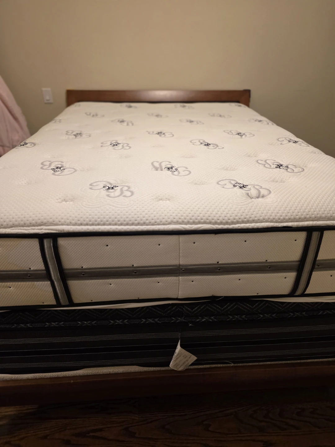 2 Queen mattresses + 1 Queen wooden bed frame – $500 OBO.