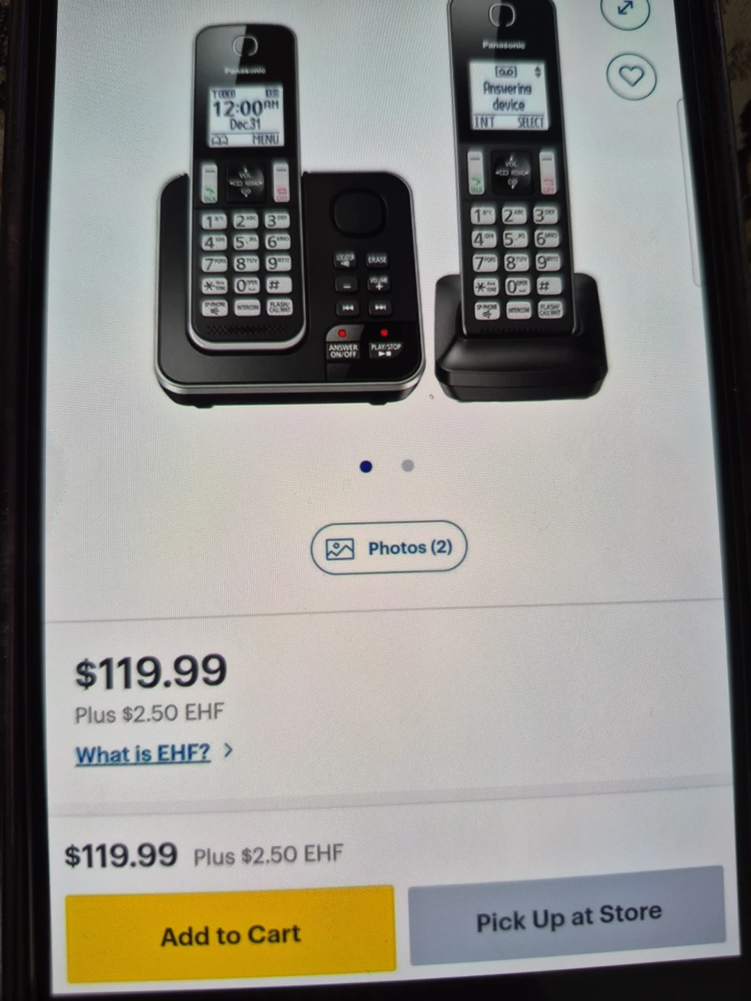Panasonic Cordless Phone with Answering Machine - photo 2