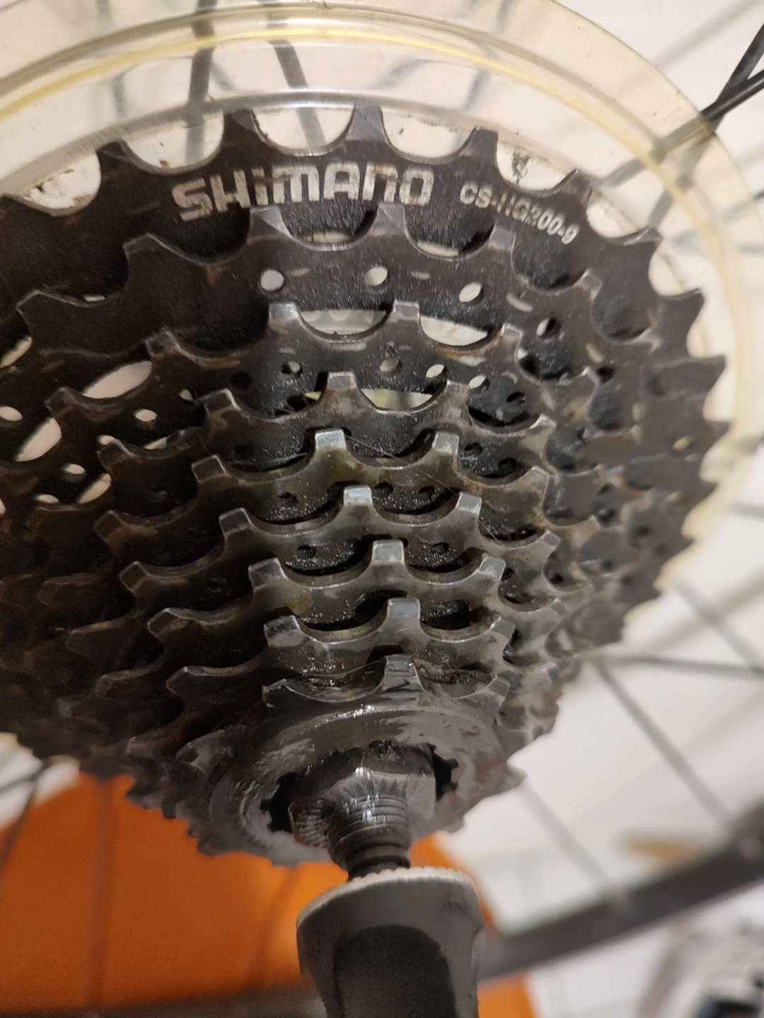 For sale 700C Rear Bicycle Rim with 9 spd cassette, downtown - photo 2