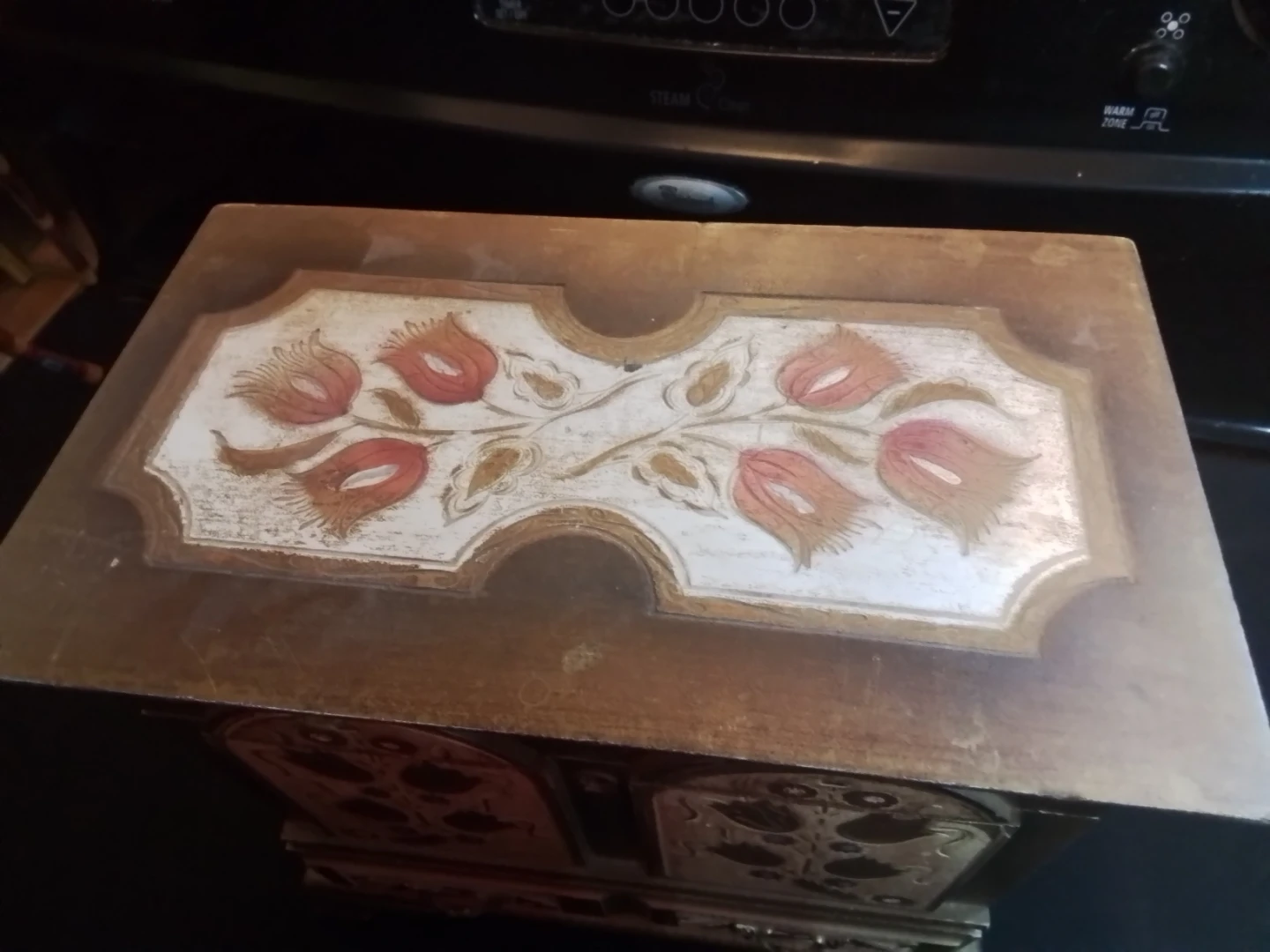 Vintage Mid Century Florentine Style Musical Jewelry Chest Box - photo 2