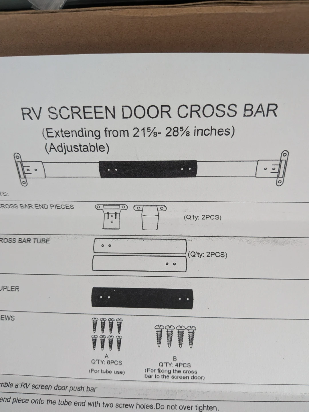 Camp'N RV Screen Door Cross Bar - photo 3