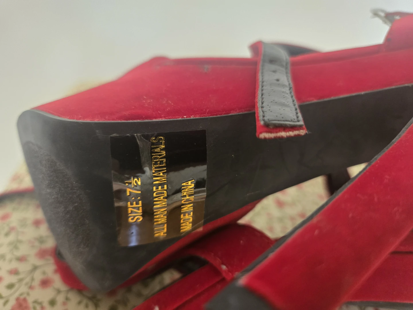 Qupid Red Platform Heels - photo 3
