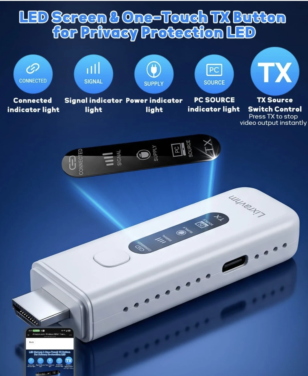 Lixravhm Wireless HDMI Transmitter and Receiver Kit - photo 3
