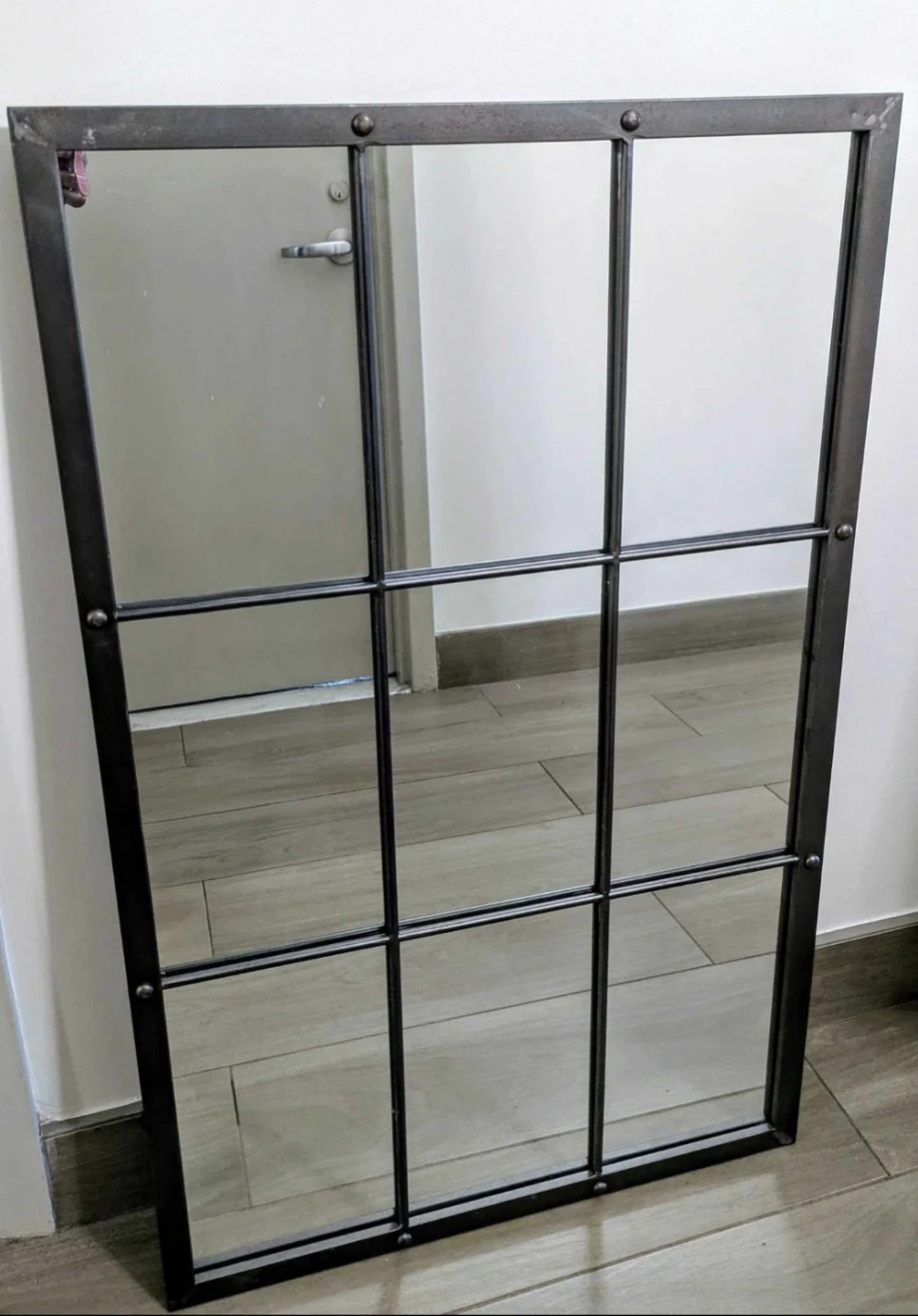 Industrial Style Window Pane Mirror