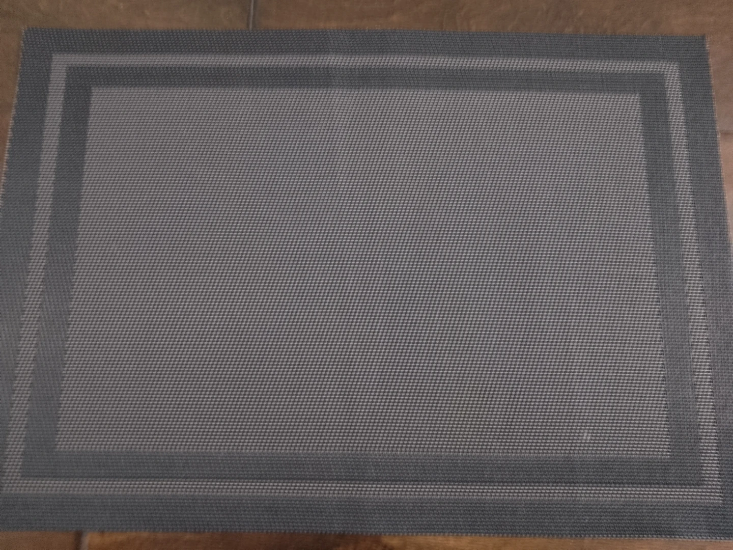 Grey Rectangular Woven Placemat × 2