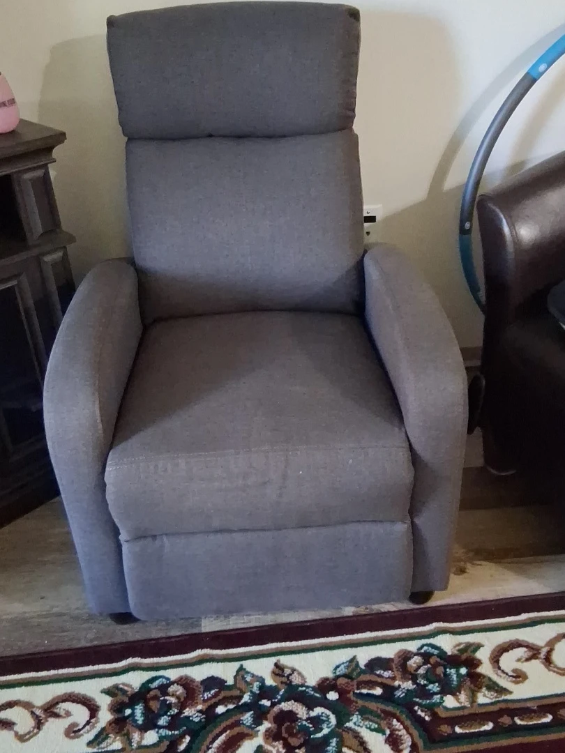 Grey Fabric Recliner Chair