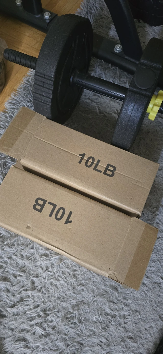 Home Gym Set with Weight Plates, Ab Roller, and Push-up Bars - photo 3