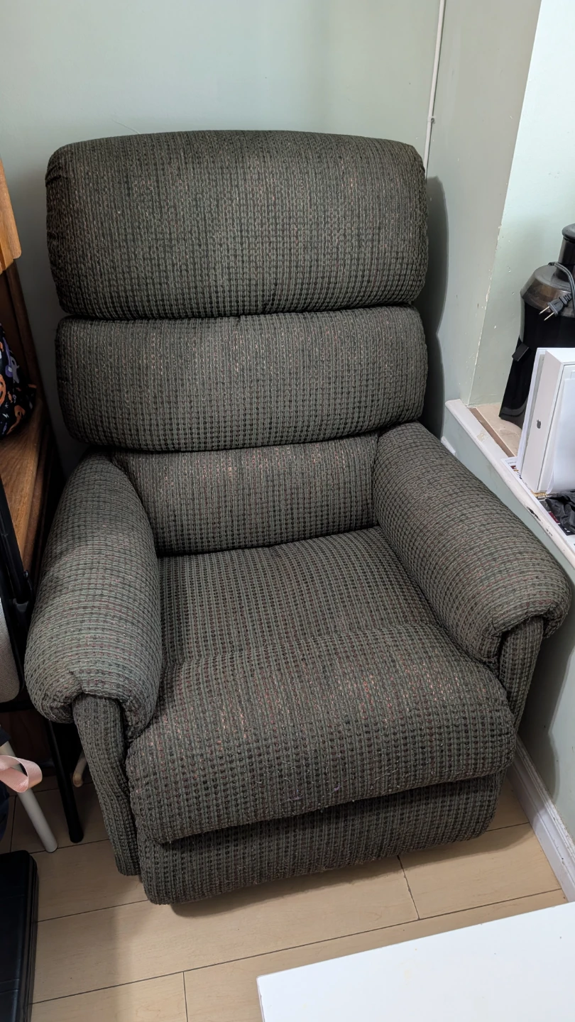 Dark Green Fabric Recliner