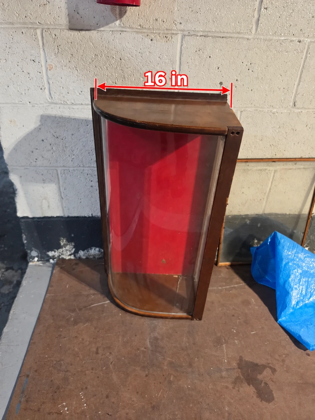 Wooden Wall-Mounted Curio Display Case