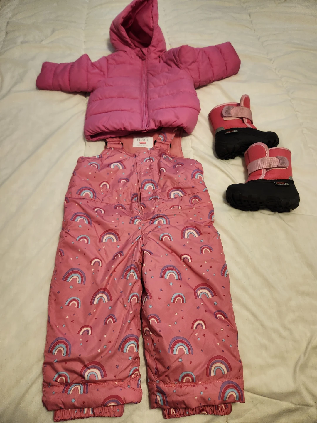 The Children's Place Pink Winter Snowsuit and Boots