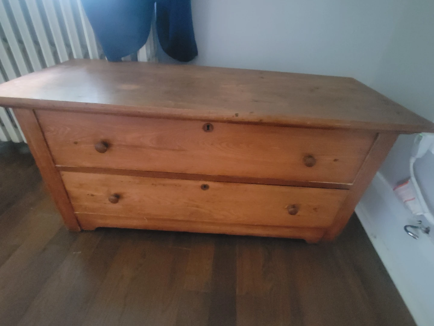 2 drawer antique chest