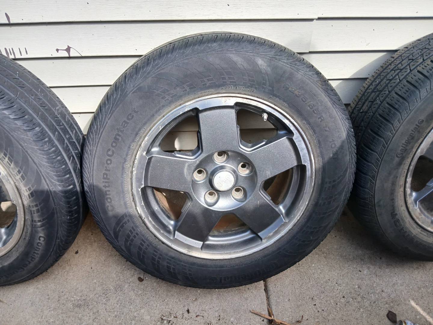 Jeep Rims with Continental Tires