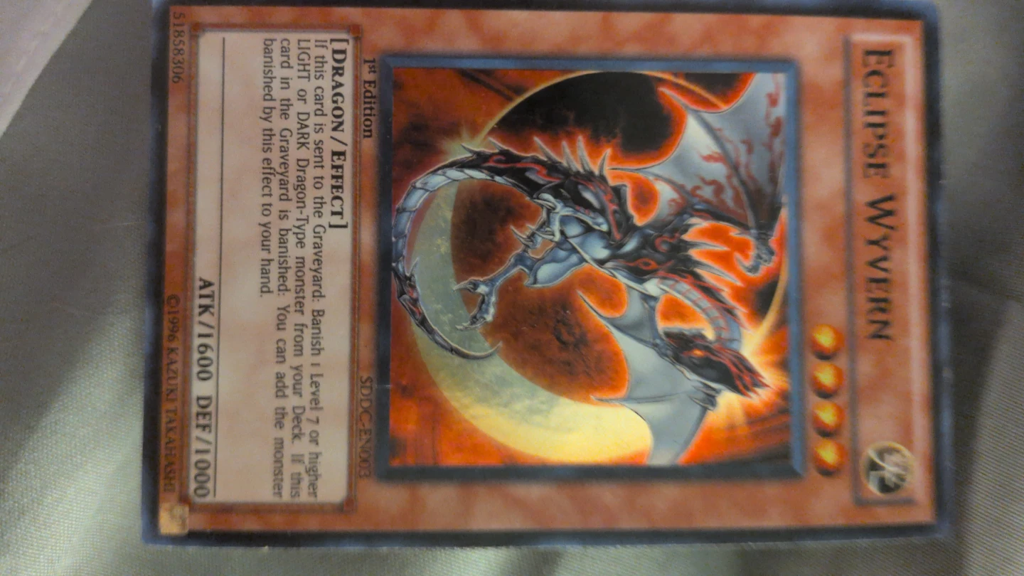Yu-Gi-Oh! Eclipse Wyvern 1st Edition Card