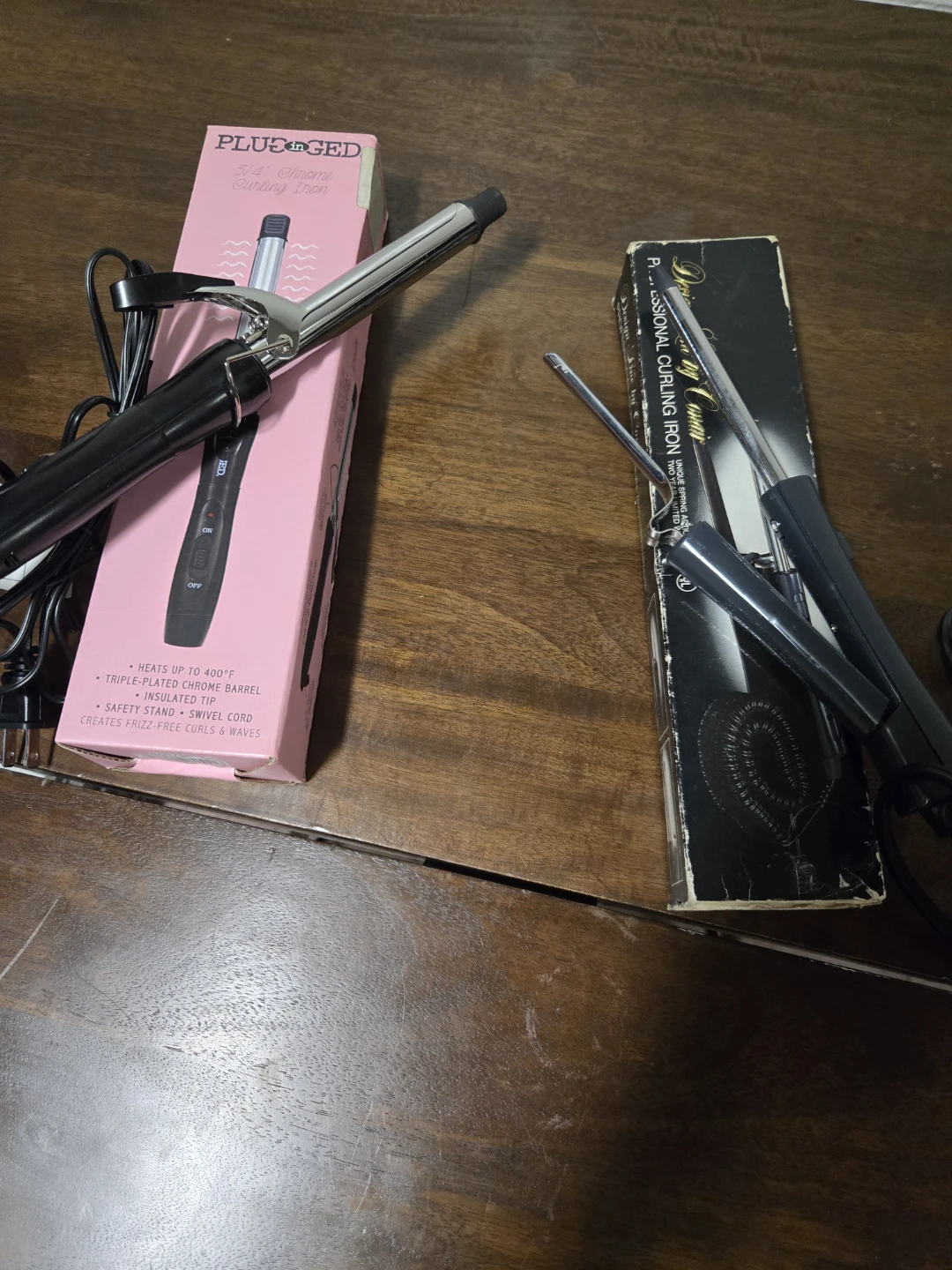 2Pc New Conair Retro Curling Iron Set