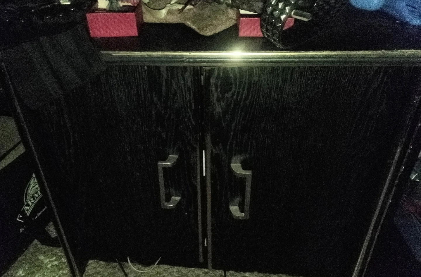 Black Two-Door Cabinet