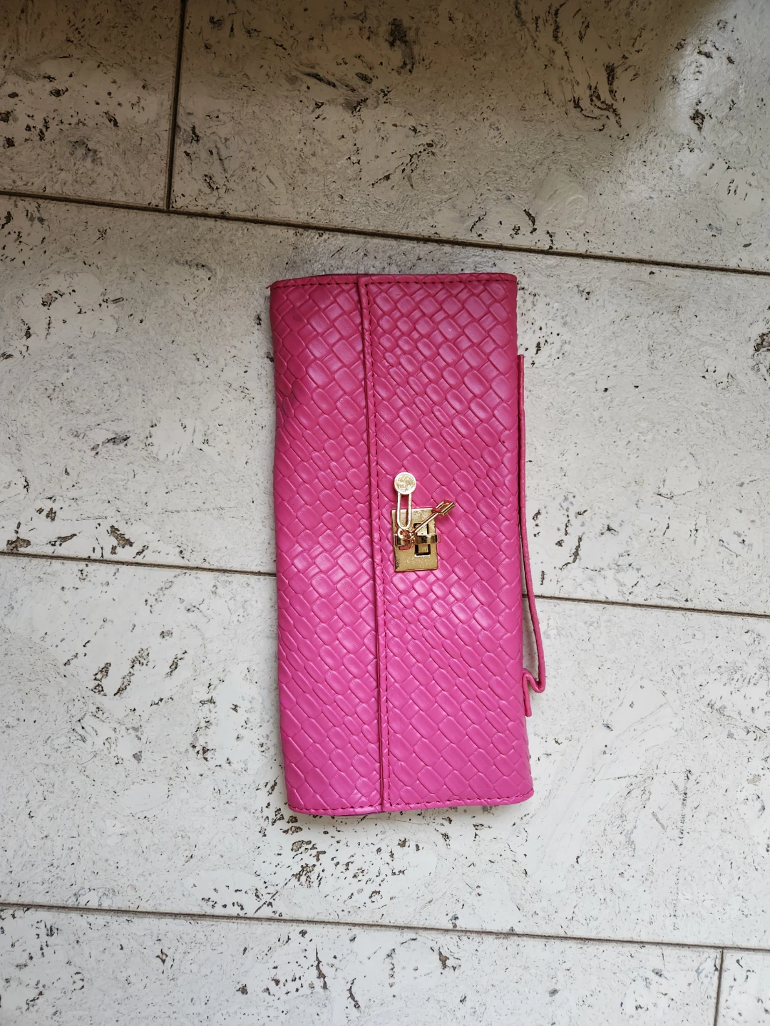Woven Clutch Bag in Pink or Green